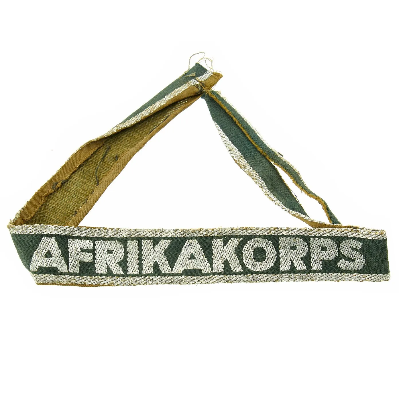 Original German WWII DAK Deutsches Afrikakorps Cuff Title - Uniform Cut-off