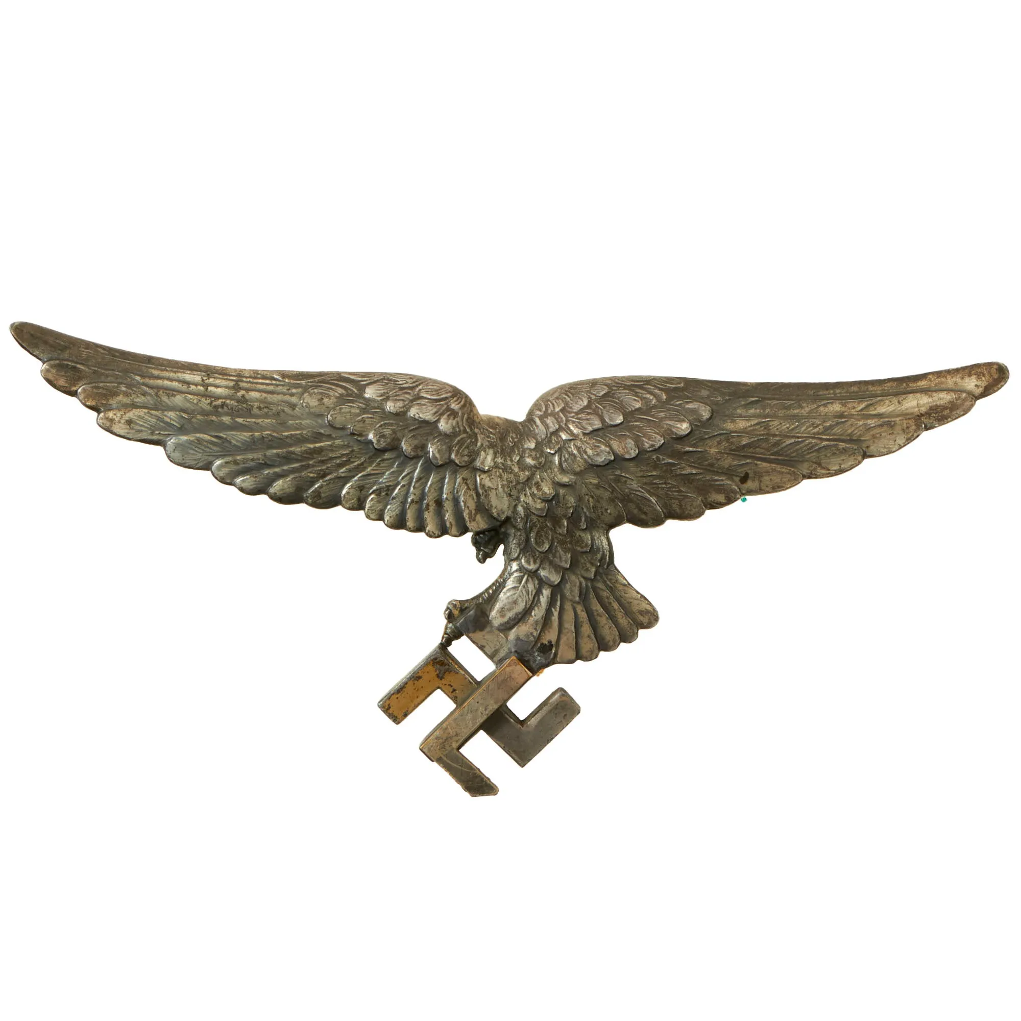 Original German WWII Luftwaffe Air Force Regimental Flag Pole Finial "Topper" Cutoff Eagle Insignia