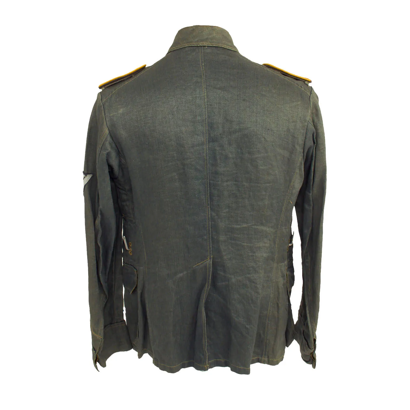 Original German WWII Luftwaffe Flight Branch Obergefreiter HBT Reed Green M43 Service Tunic - dated 1943