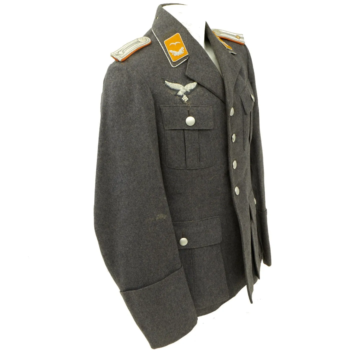 Original German WWII Luftwaffe Signals Leutnant Flight Blouse Fliegerbluse Tunic