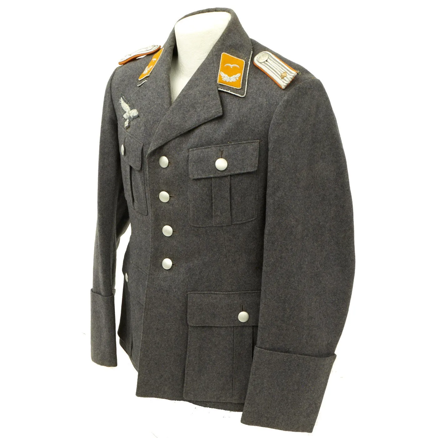 Original German WWII Luftwaffe Signals Leutnant Flight Blouse Fliegerbluse Tunic