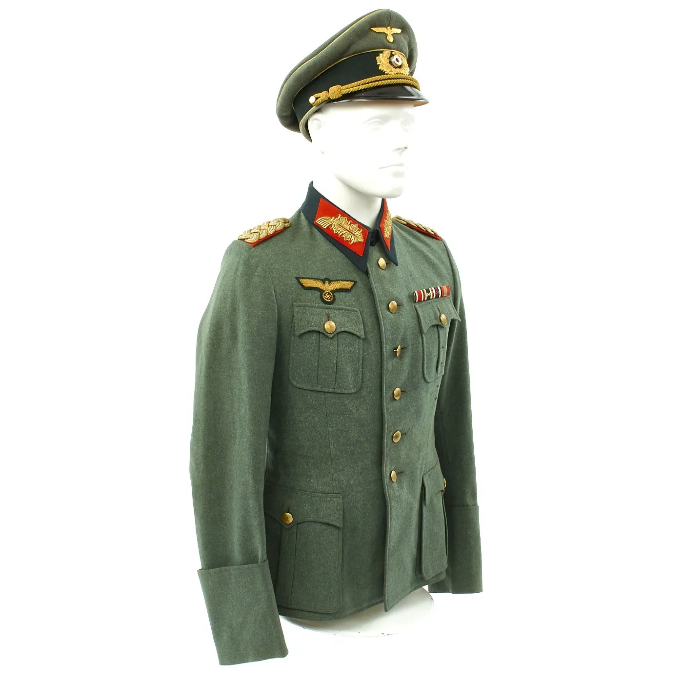 Original German WWII Named Identified Major General Uniform Set - Generalmajor Ernst Graewe