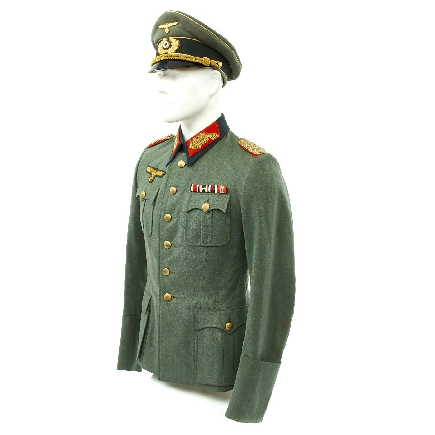 Original German WWII Named Identified Major General Uniform Set - Generalmajor Ernst Graewe