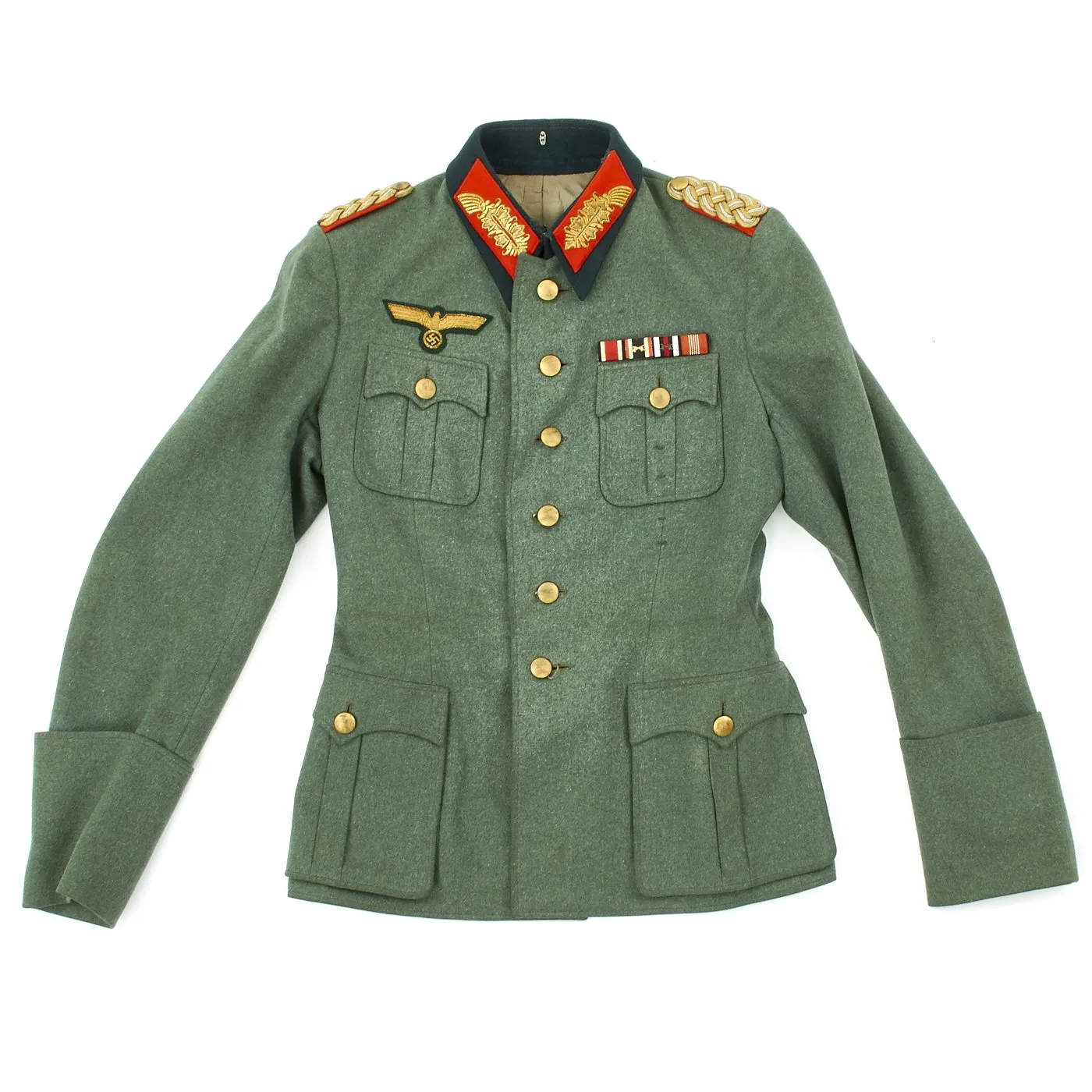 Original German WWII Named Identified Major General Uniform Set - Generalmajor Ernst Graewe