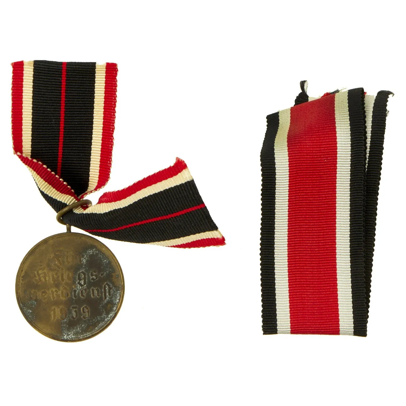 Original German WWII Panzer Medal and Insignia Grouping with EKII, Panzer Assault Badge & War Merit Medal