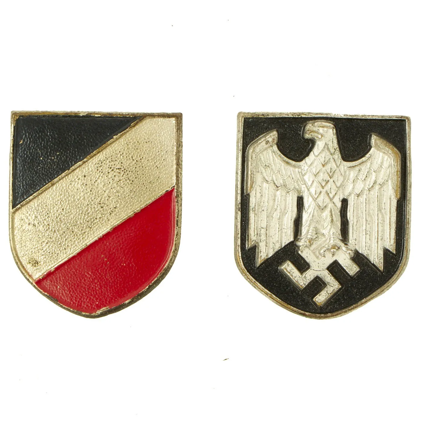 Original German WWII Panzer Medal and Insignia Grouping with EKII, Panzer Assault Badge & War Merit Medal