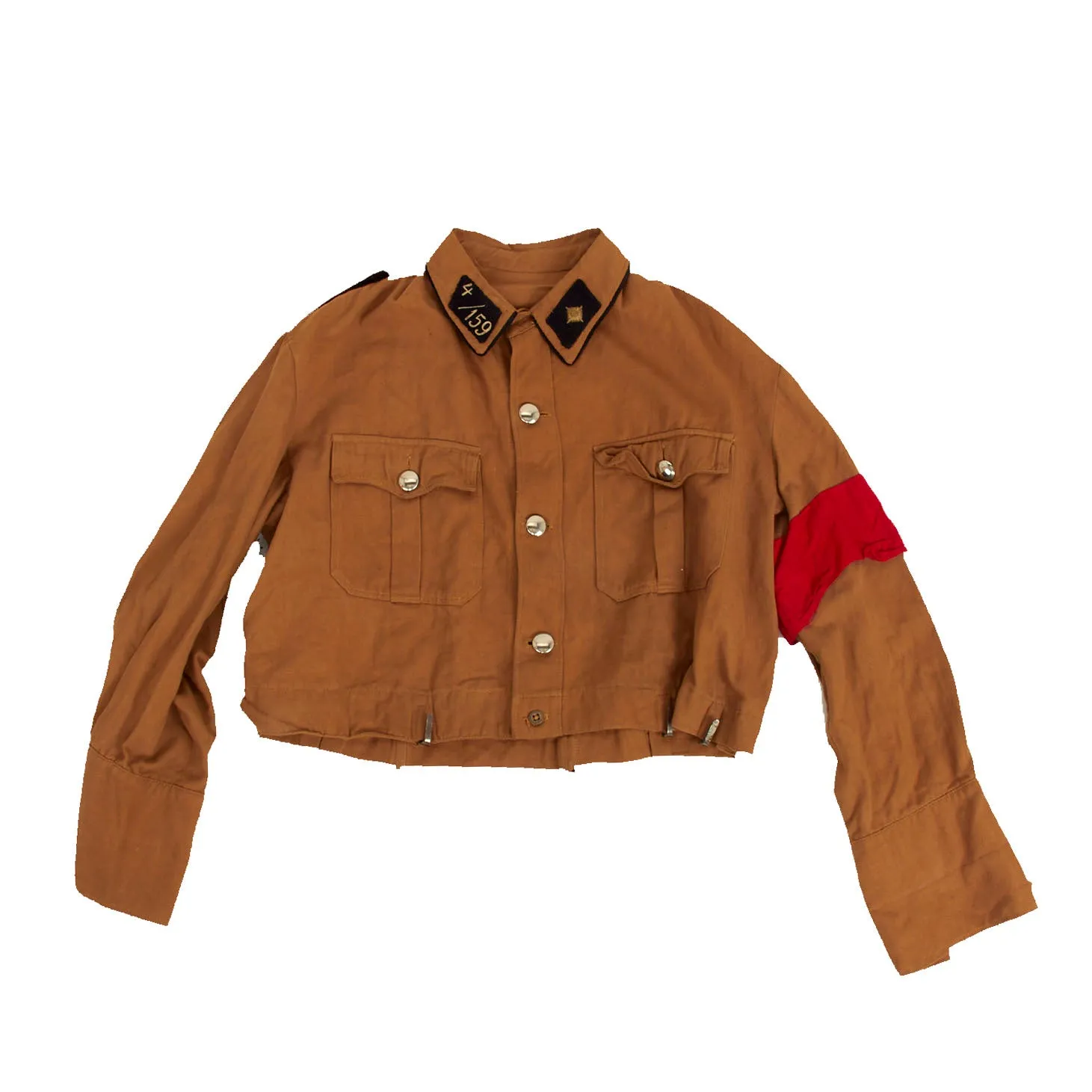 Original German WWII SA Berlin-Brandenburg Group SA-Scharführer Brown Shirt Tunic with NSKK Driver's Diamond