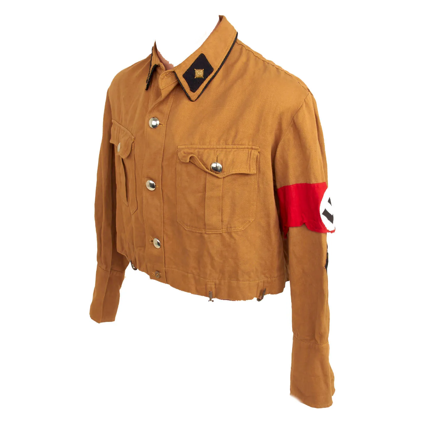 Original German WWII SA Berlin-Brandenburg Group SA-Scharführer Brown Shirt Tunic with NSKK Driver's Diamond