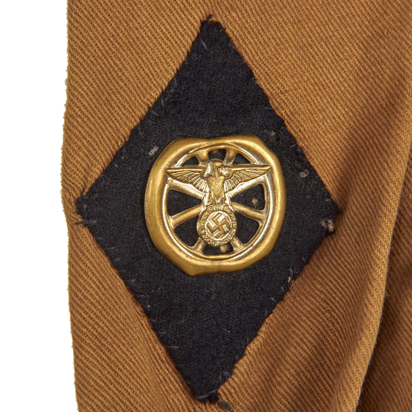 Original German WWII SA Berlin-Brandenburg Group SA-Scharführer Brown Shirt Tunic with NSKK Driver's Diamond