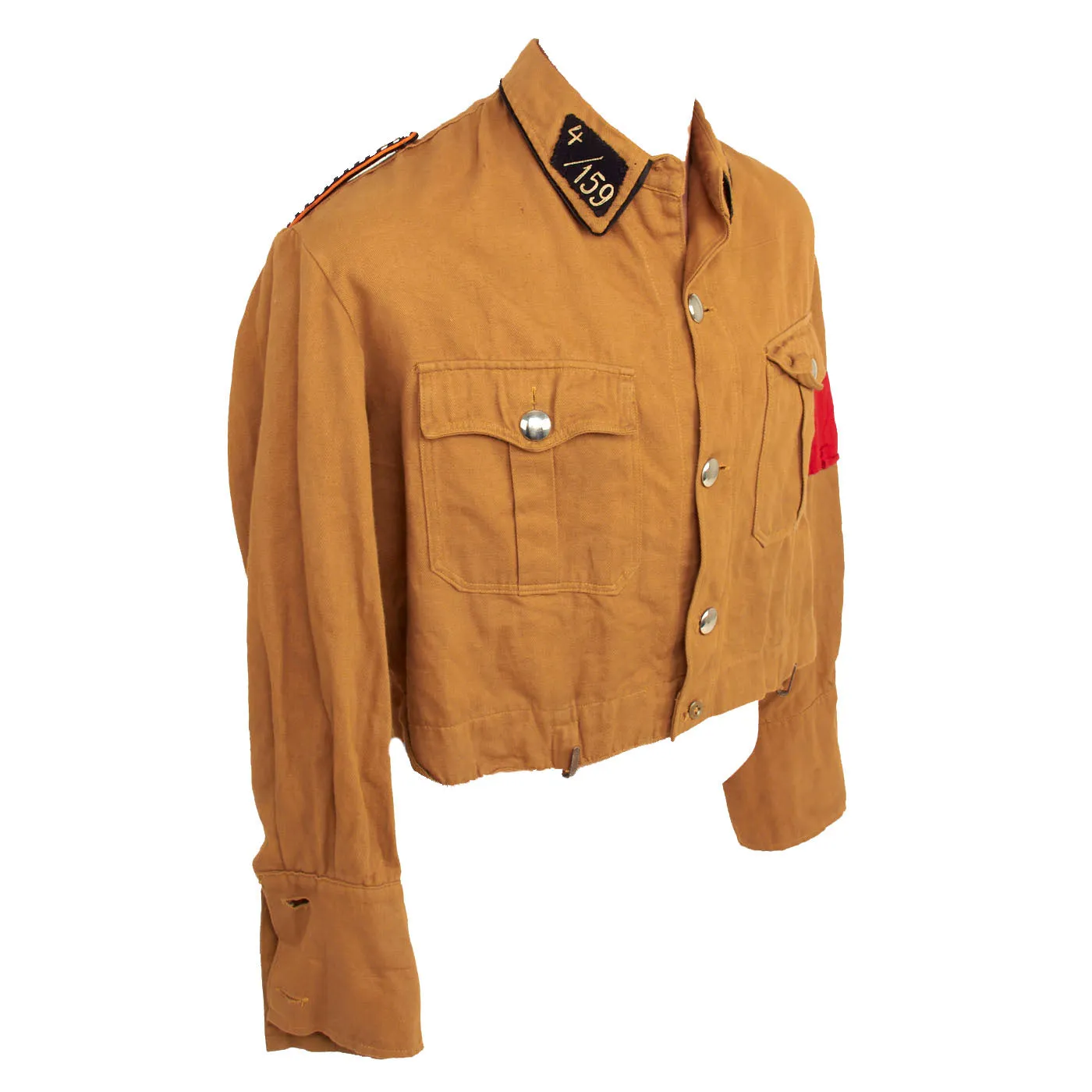 Original German WWII SA Berlin-Brandenburg Group SA-Scharführer Brown Shirt Tunic with NSKK Driver's Diamond