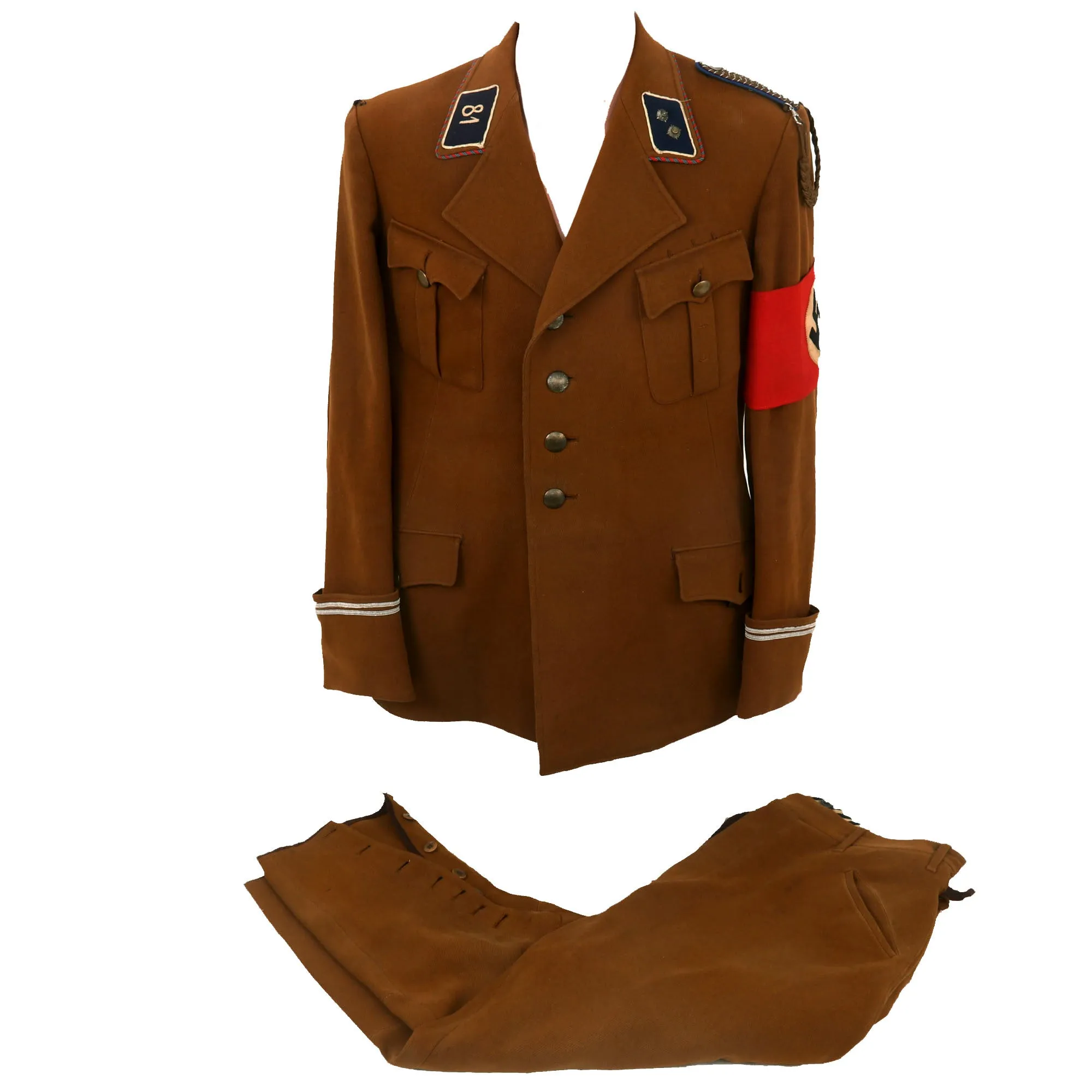 Original German WWII SA Hessen Group Medical SA-Truppführer Dienstrock Service Tunic with Breeches & Armband