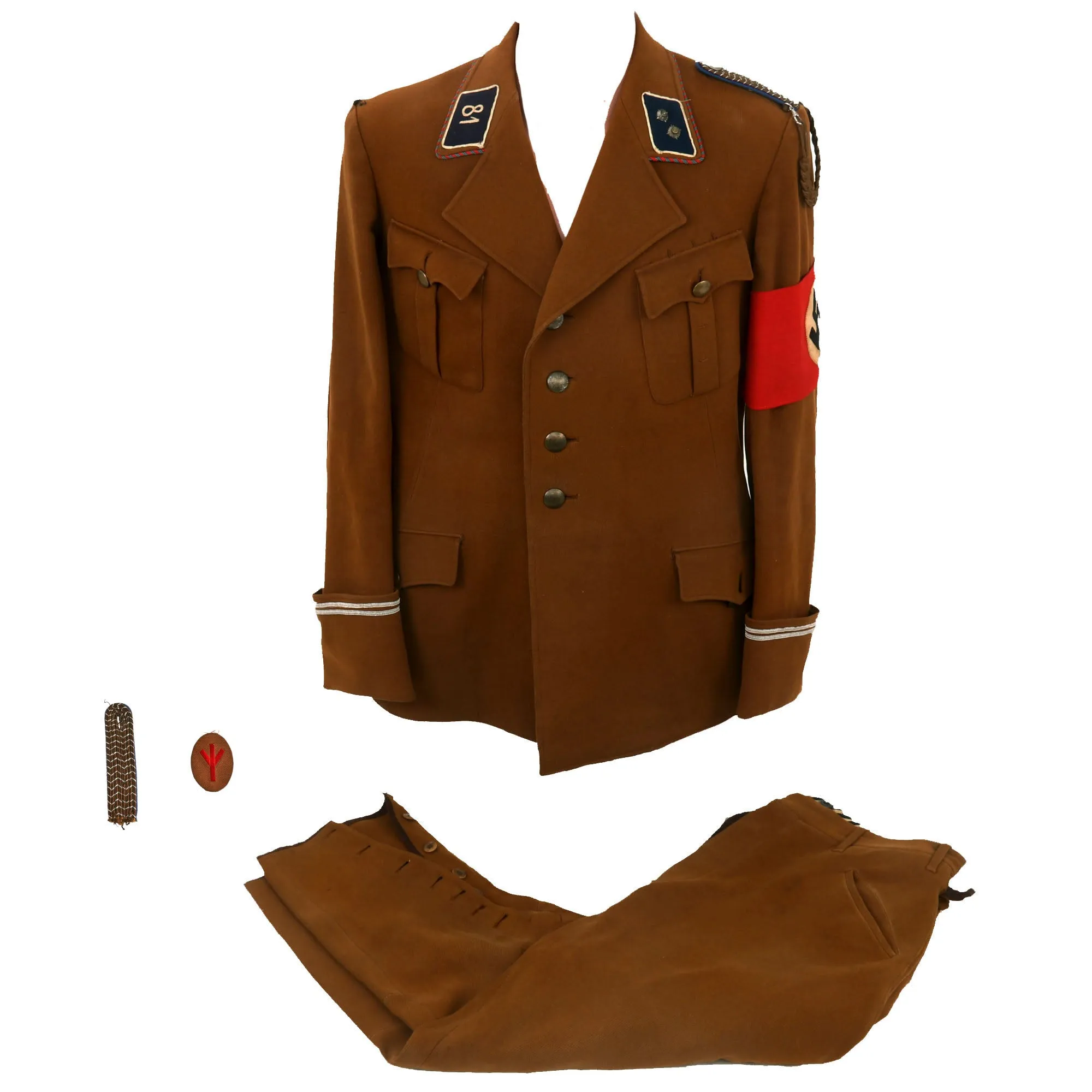 Original German WWII SA Hessen Group Medical SA-Truppführer Dienstrock Service Tunic with Breeches & Armband