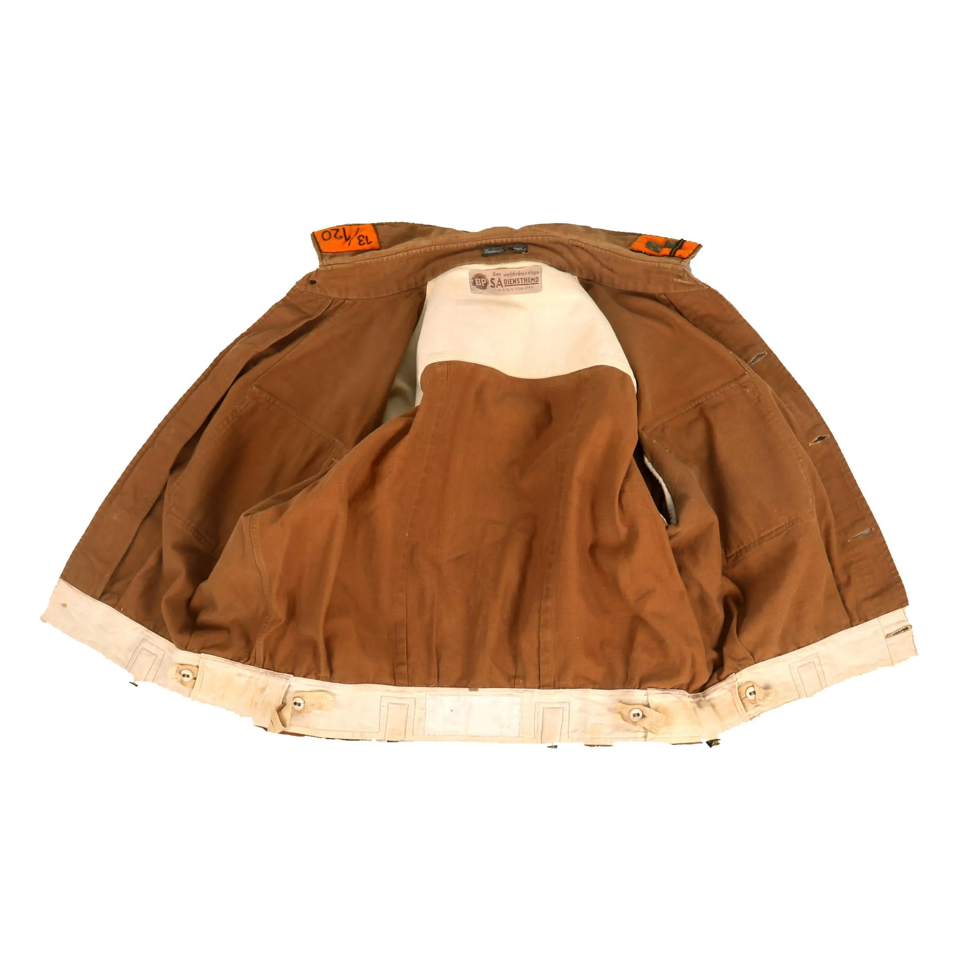 Original German WWII SA Südwest Group "Foot" SA-Obertruppführer NCO Brown Shirt Tunic with Armband - Maker Marked