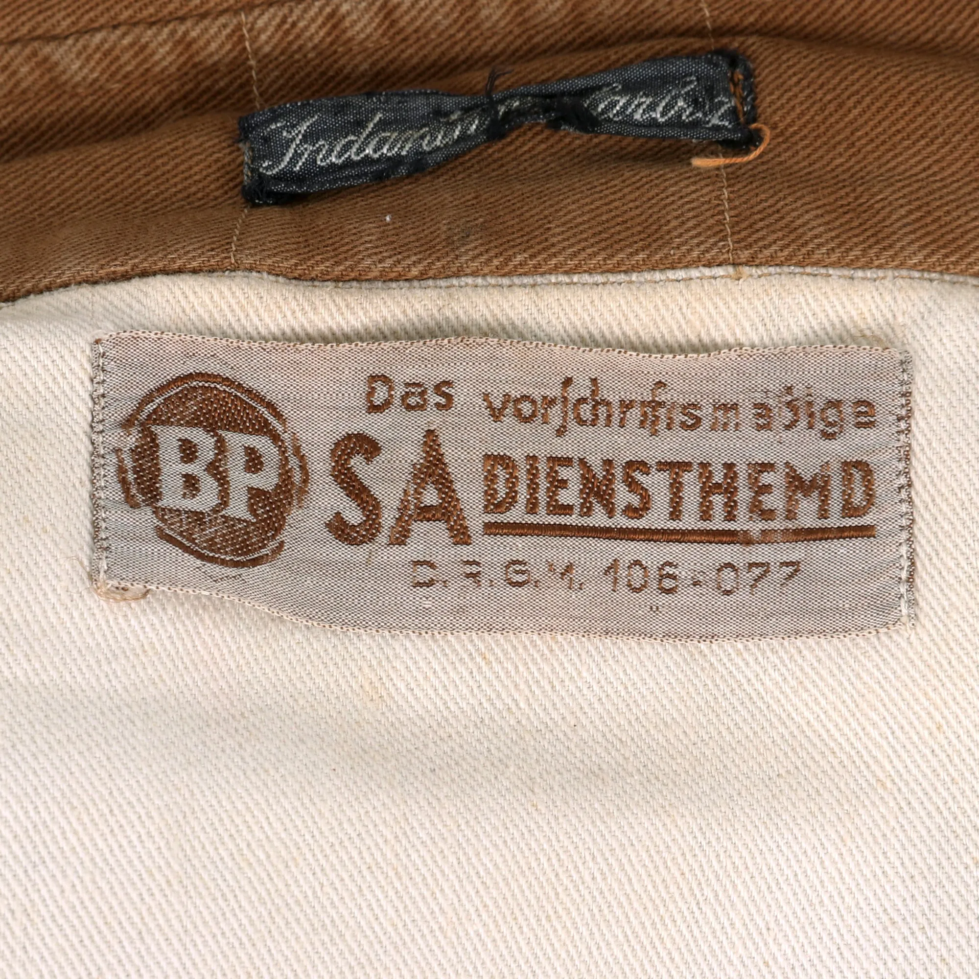 Original German WWII SA Südwest Group "Foot" SA-Obertruppführer NCO Brown Shirt Tunic with Armband - Maker Marked