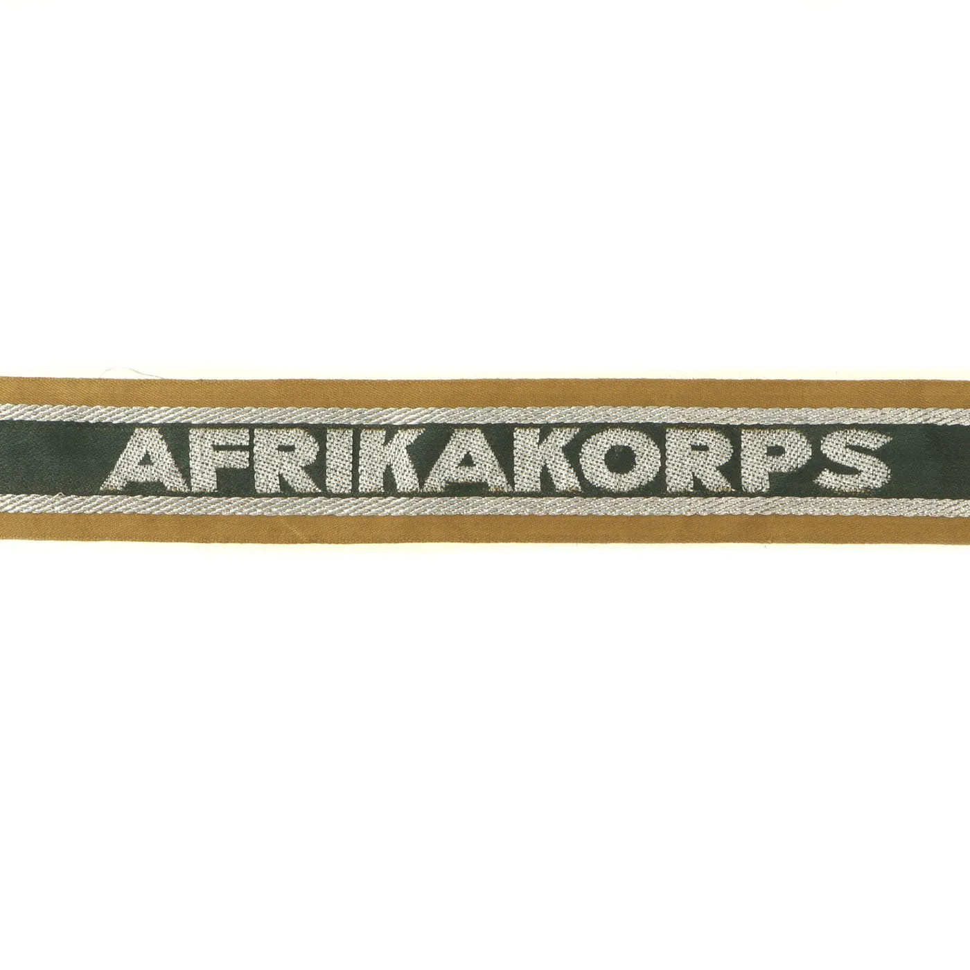 Original German WWII Unissued DAK Afrikakorps Machine Embroidered Cuff Title