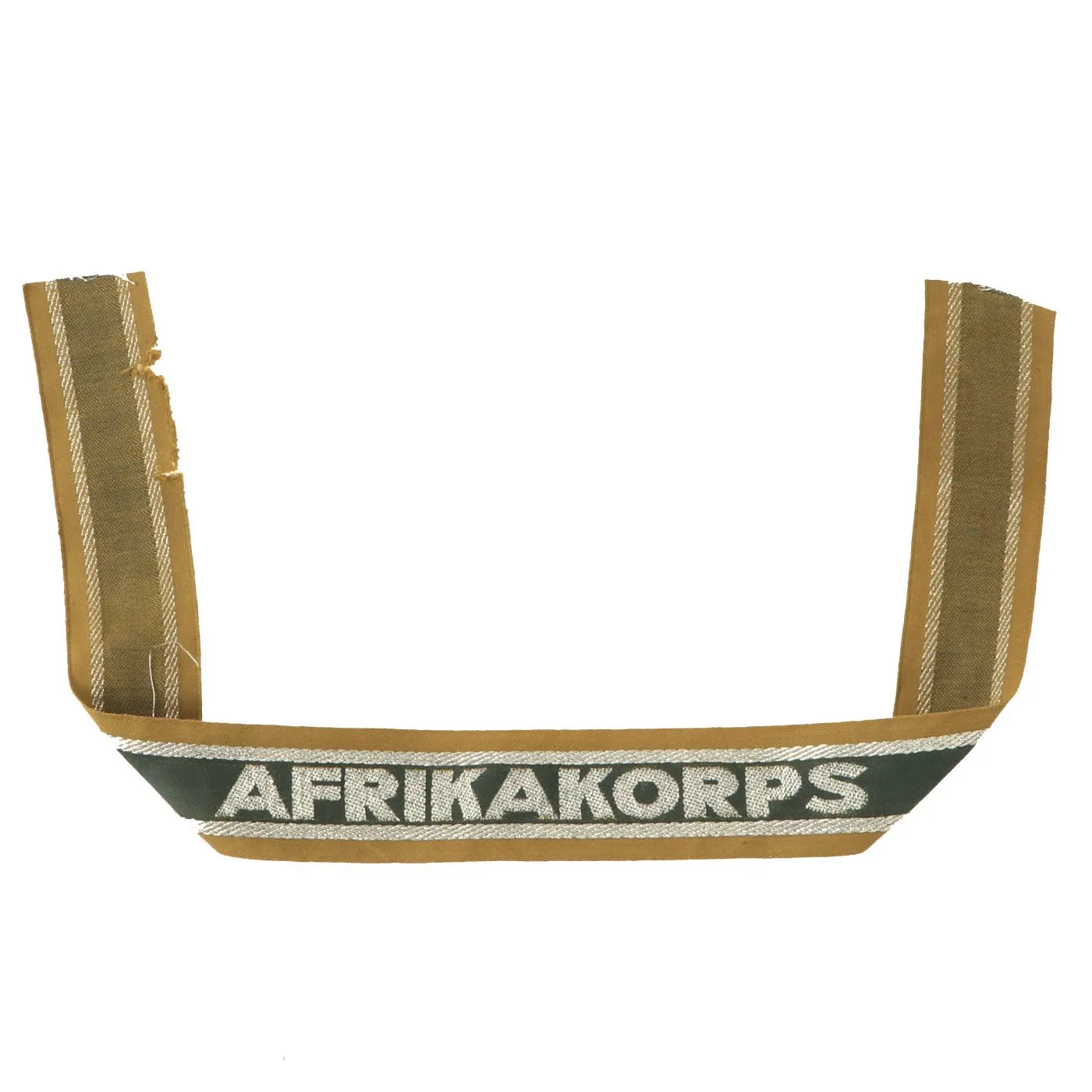 Original German WWII Unissued DAK Afrikakorps Machine Embroidered Cuff Title