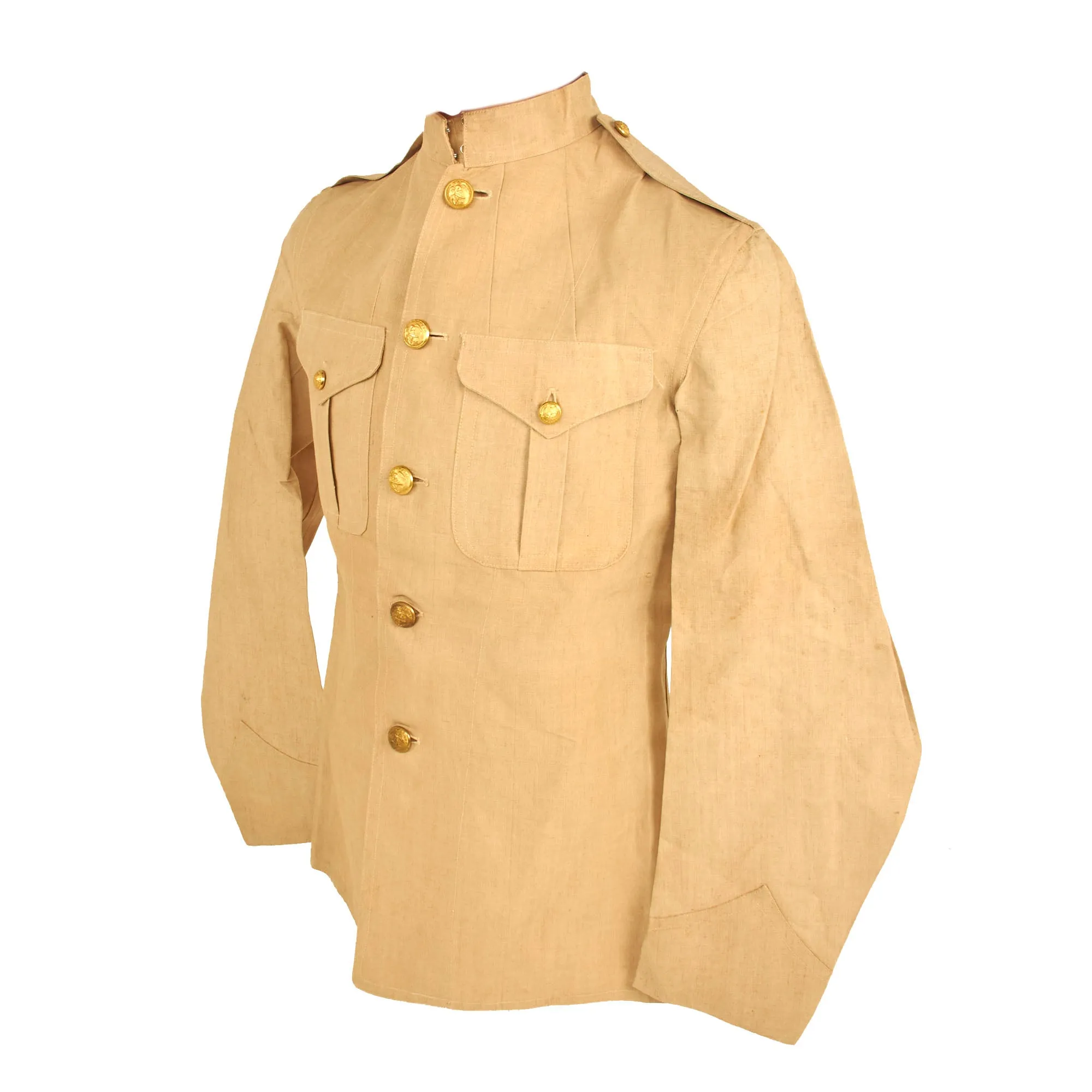 Original U.S. Spanish-American War Marine Corps Model 1898 Khaki Tropical Uniform Tunic