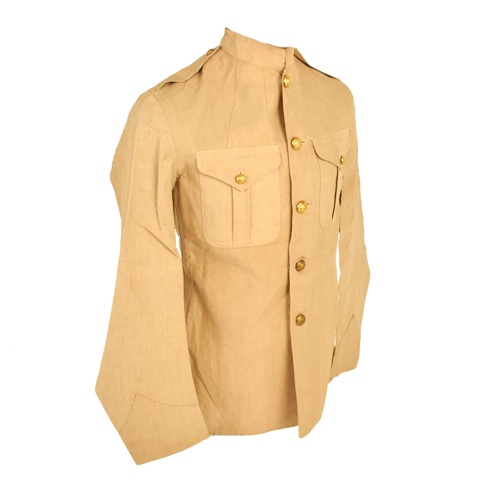 Original U.S. Spanish-American War Marine Corps Model 1898 Khaki Tropical Uniform Tunic