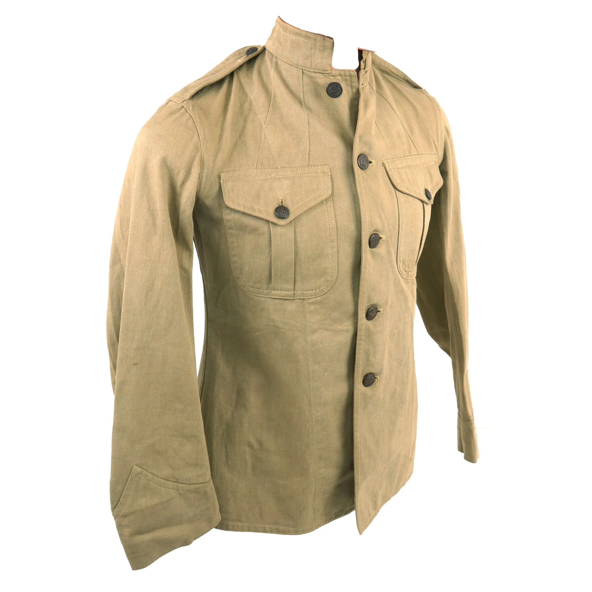 Original U.S. WWI U.S.M.C. Banana Wars P1912 Marine Corps Khaki Summer Uniform Tunic