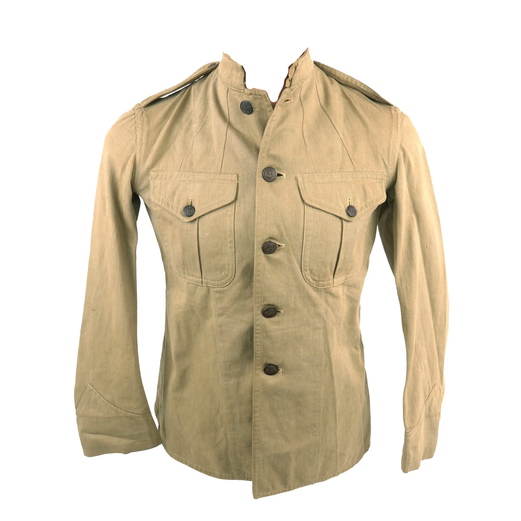 Original U.S. WWI U.S.M.C. Banana Wars P1912 Marine Corps Khaki Summer Uniform Tunic