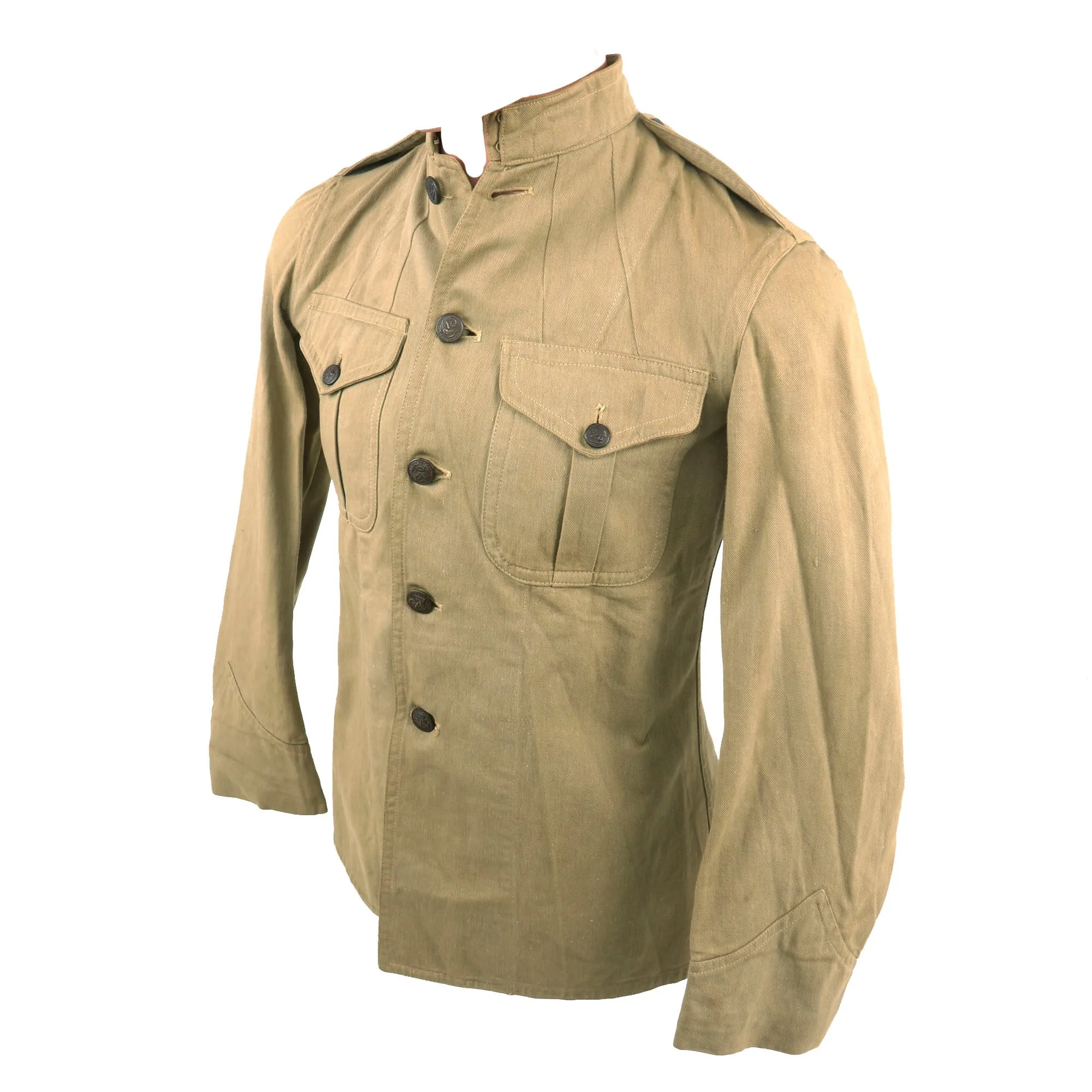 Original U.S. WWI U.S.M.C. Banana Wars P1912 Marine Corps Khaki Summer Uniform Tunic