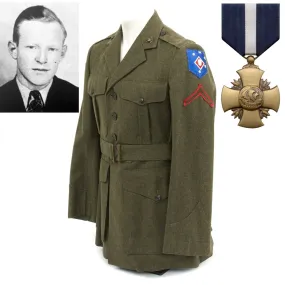 Original U.S. WWII USMC Marine Raider Guadalcanal KIA Navy Cross Recipient Named Tunic