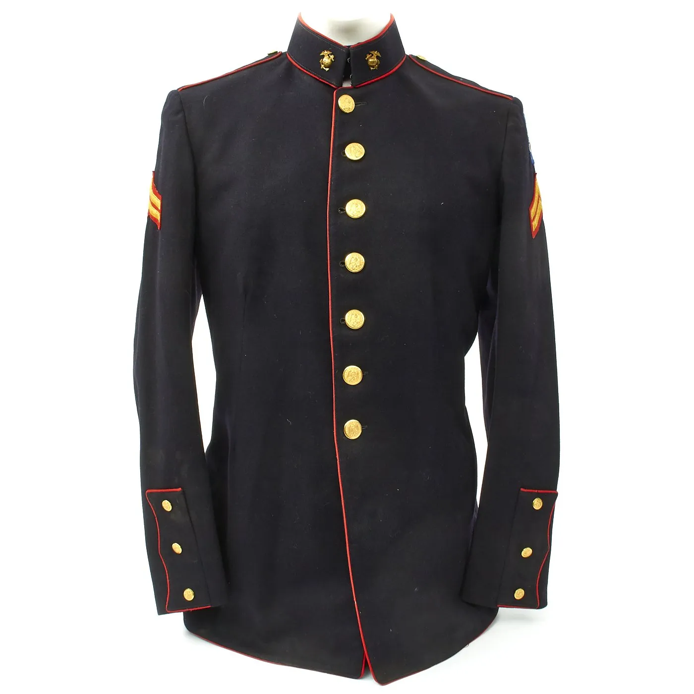 Original U.S. WWII USMC Marine Raider Named Dress Blues Tunic