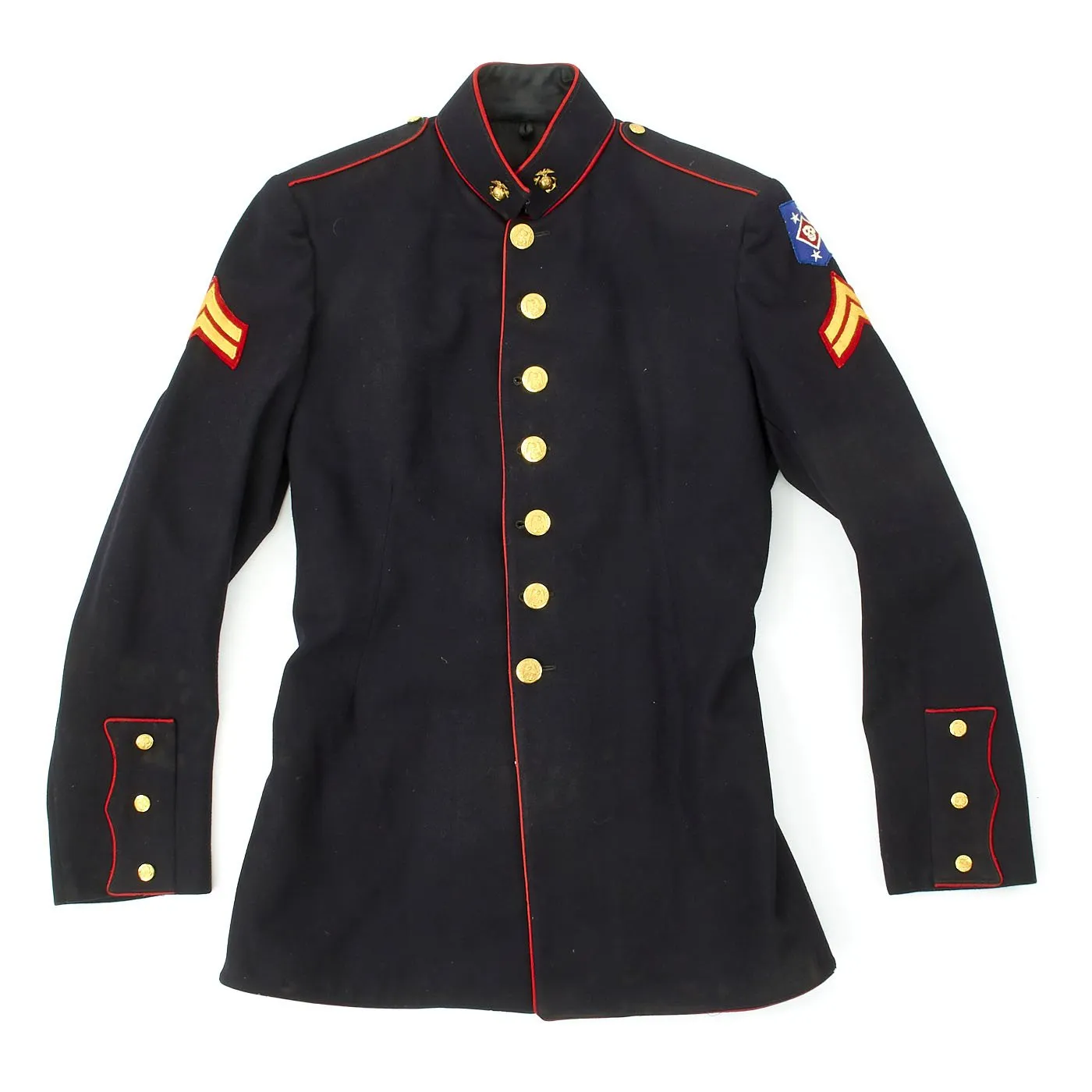 Original U.S. WWII USMC Marine Raider Named Dress Blues Tunic