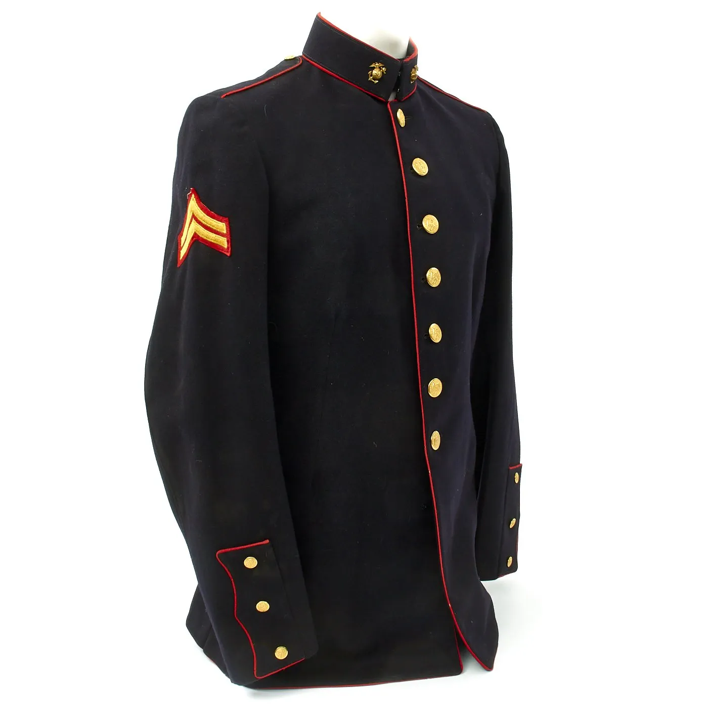 Original U.S. WWII USMC Marine Raider Named Dress Blues Tunic