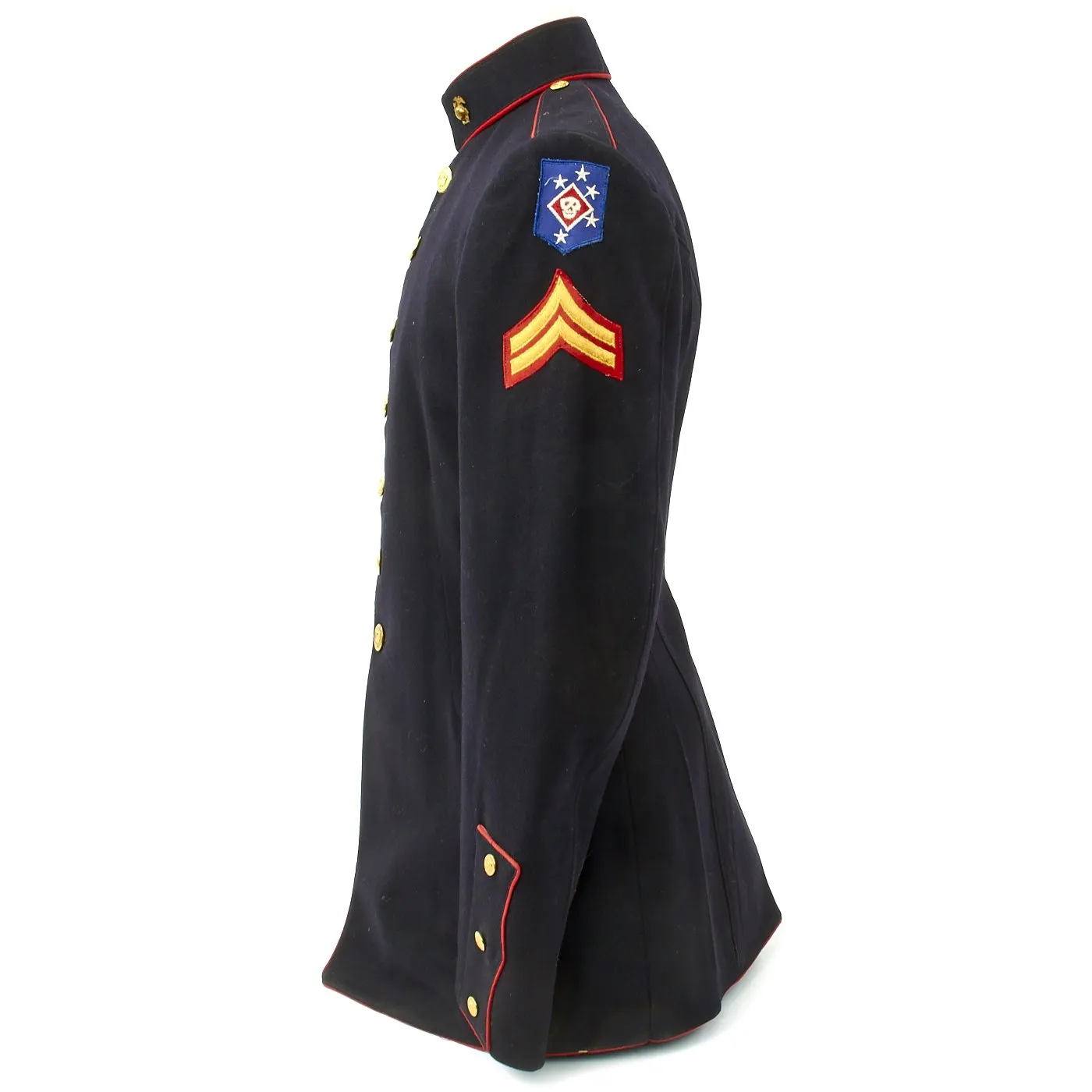 Original U.S. WWII USMC Marine Raider Named Dress Blues Tunic