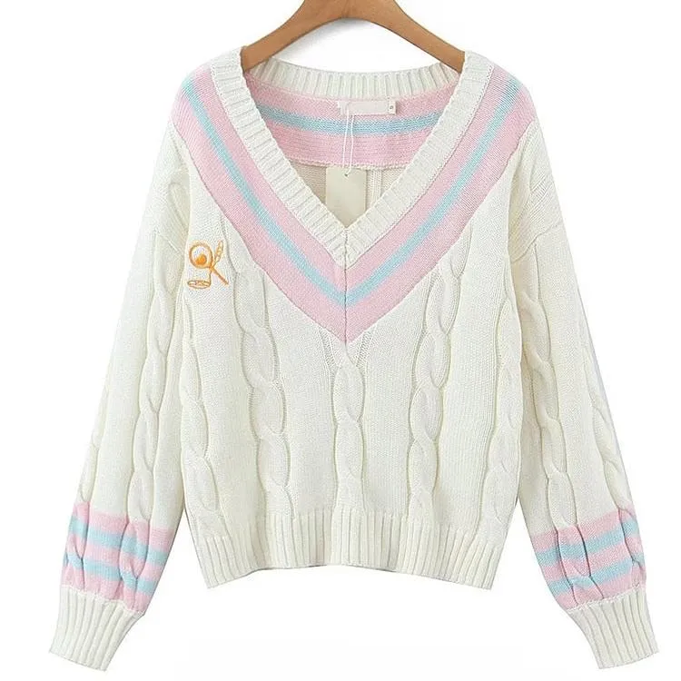 Pastel V Neck Sweater