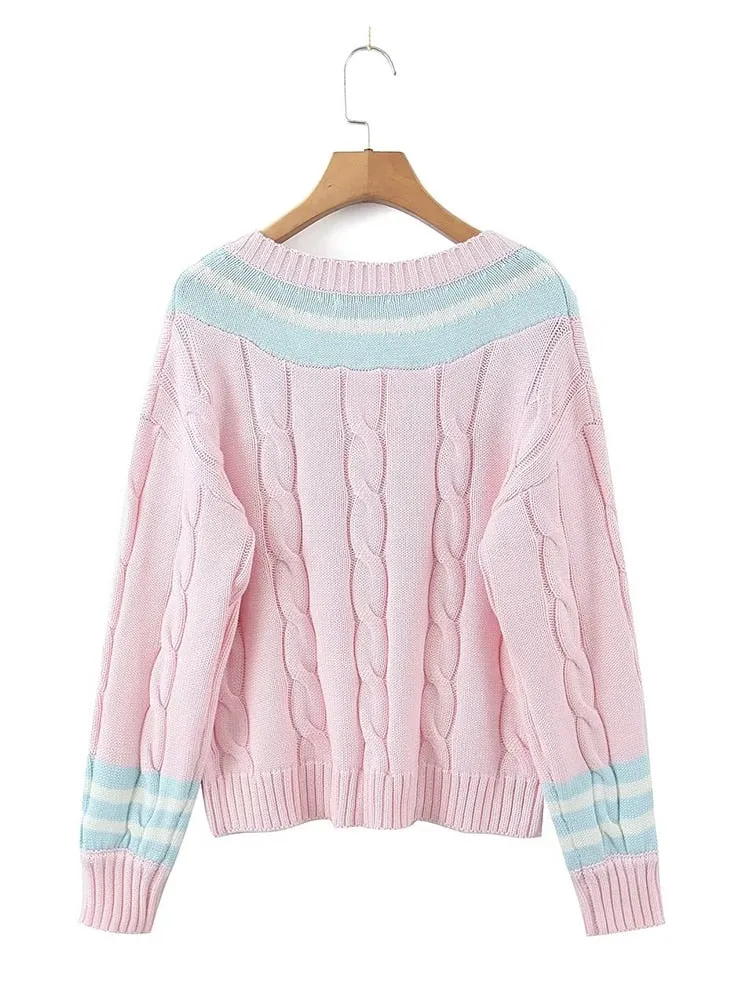 Pastel V Neck Sweater