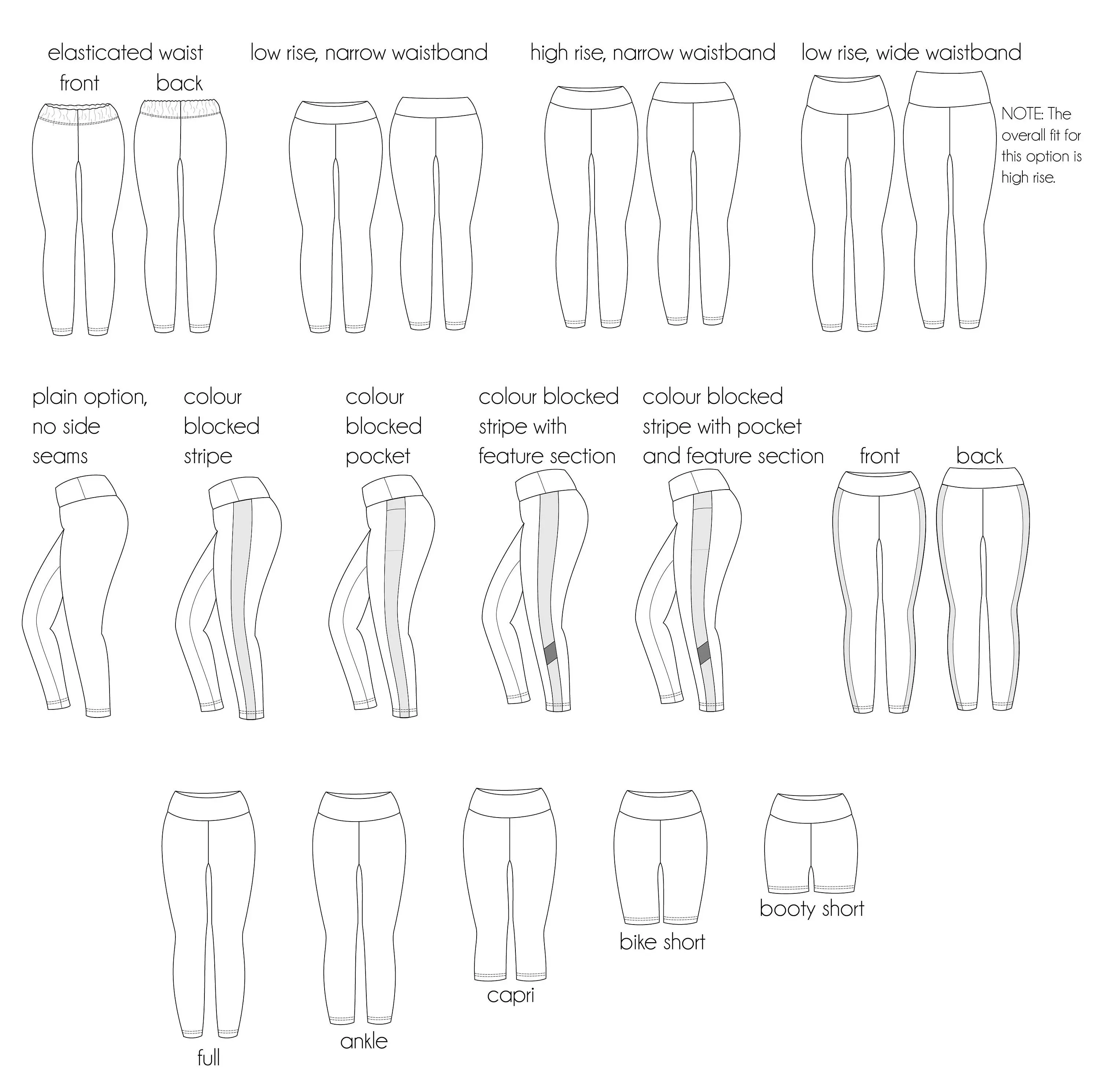 PDF Pattern - Callisto Leggings - Teen Male/Straight Fit | Waves & Wild