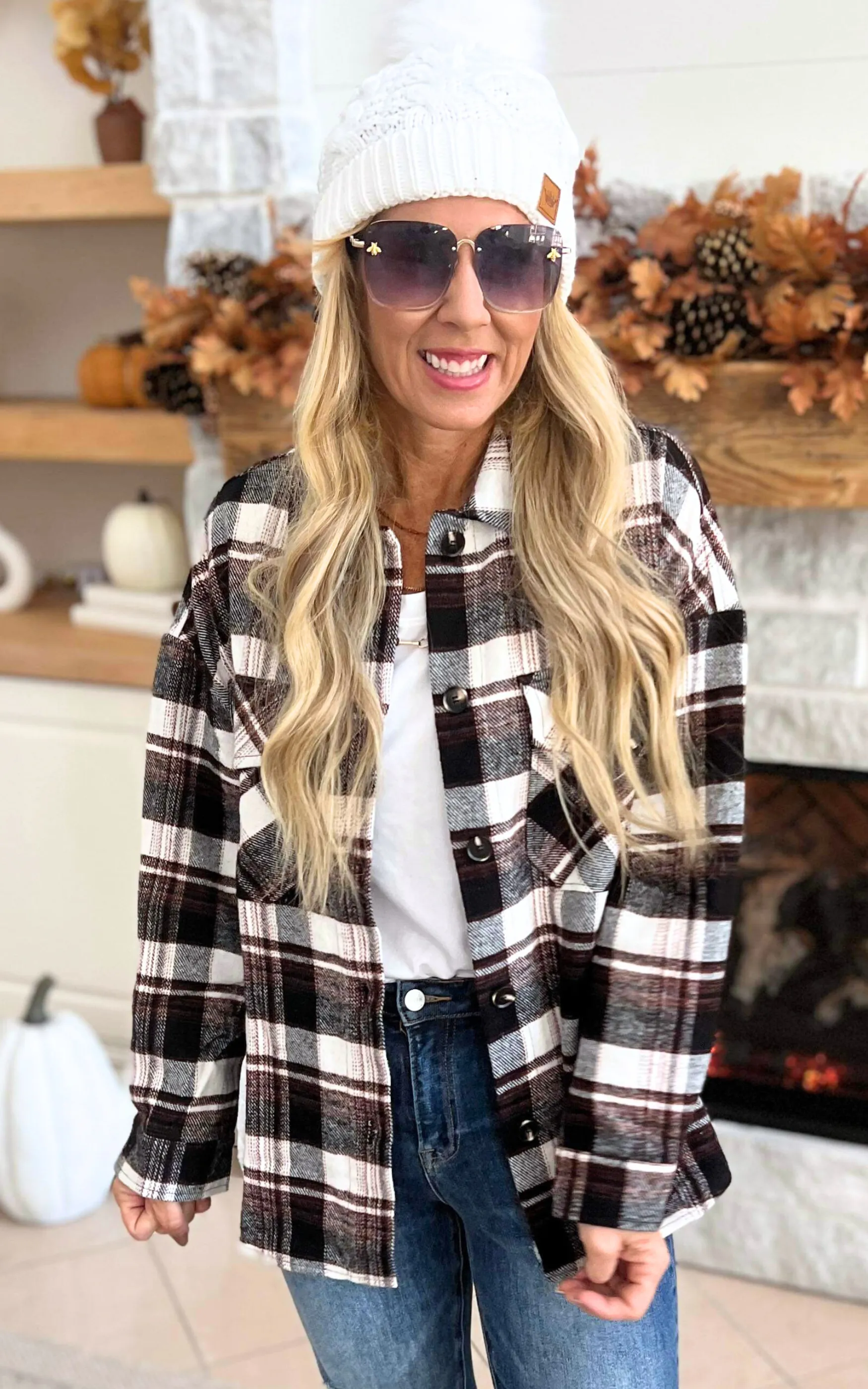 Peppercorn Fall Plaid Shacket - Final Sale