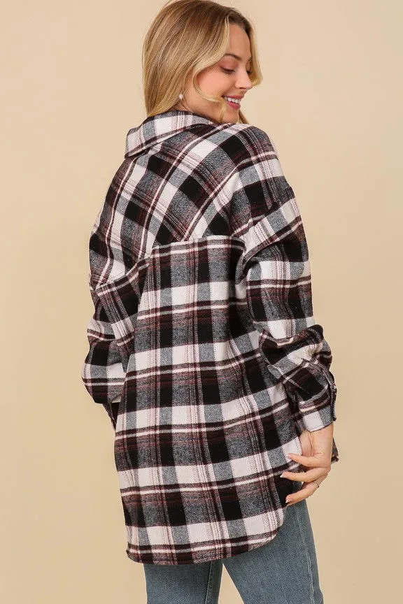 Peppercorn Fall Plaid Shacket - Final Sale