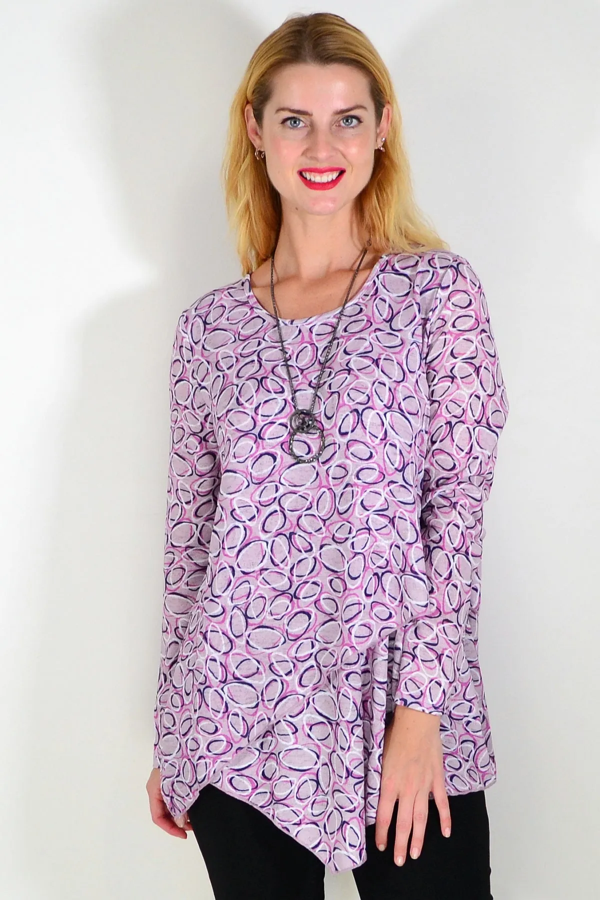 Pink Layered Elegance Tunic Top