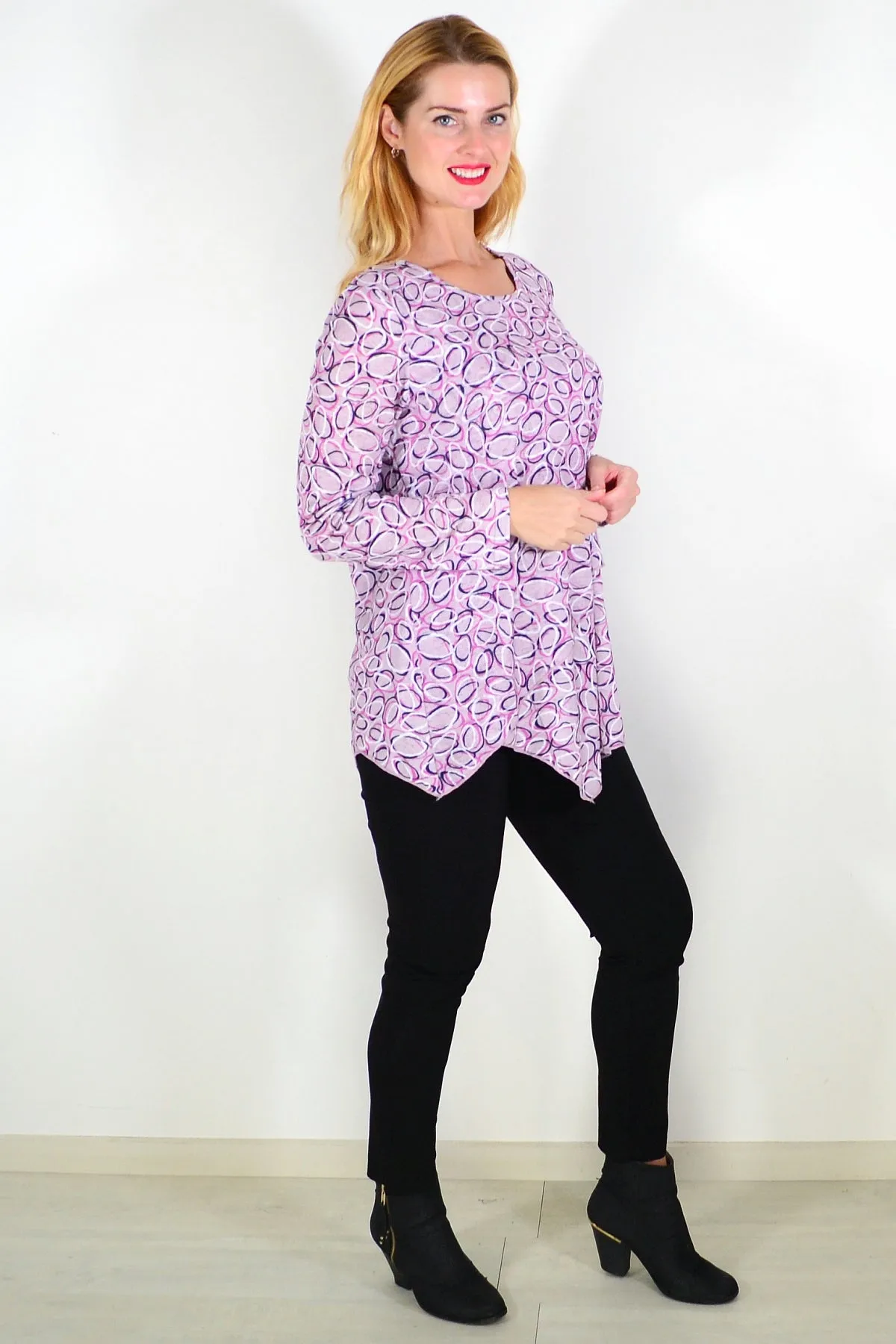 Pink Layered Elegance Tunic Top