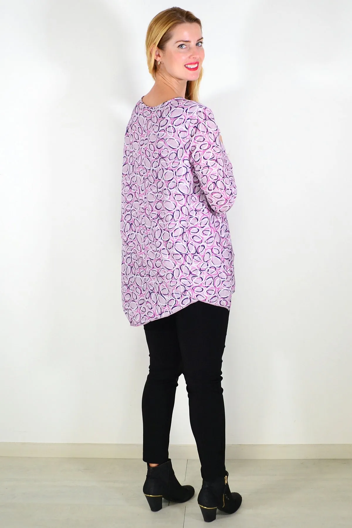 Pink Layered Elegance Tunic Top