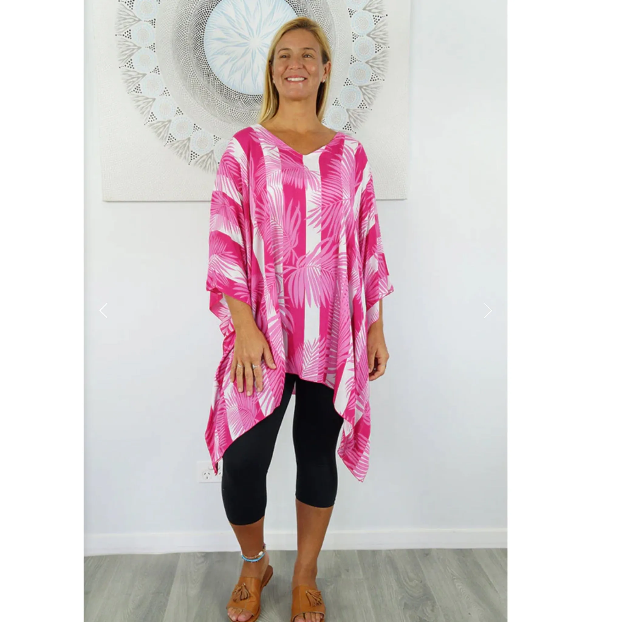 Pink Maya Top Tunic KaftanOSFA 14-26