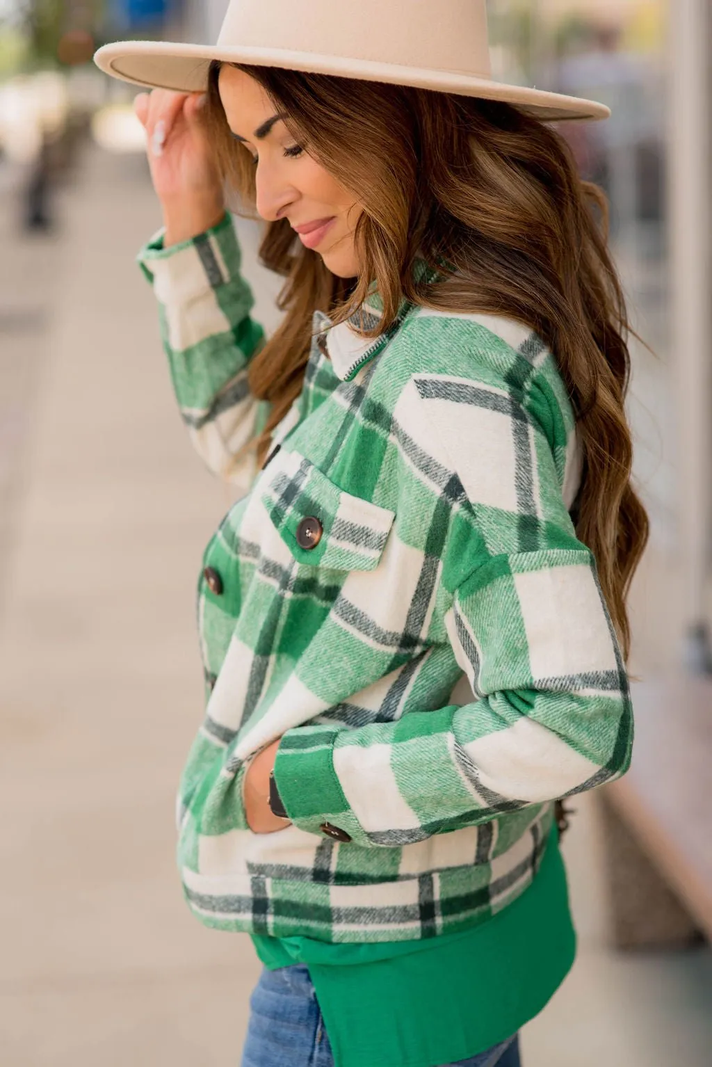 Pop Of Color Plaid Shacket