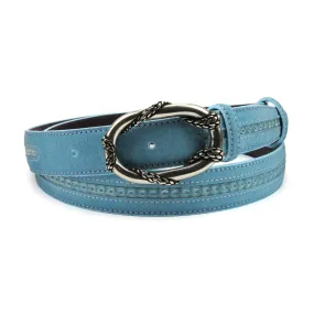 Powder Blue Pfeiffer Suede Insert Narrow Belt