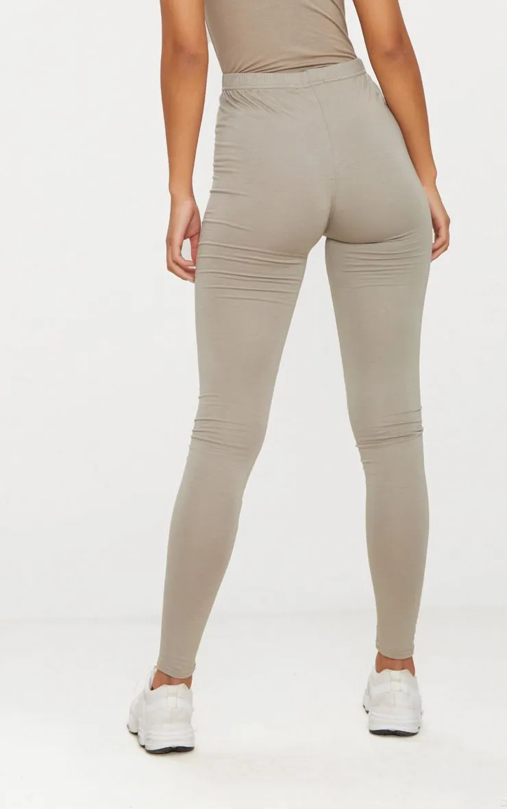 PrettyLittleThing Womens Taupe Basic Jersey Legging