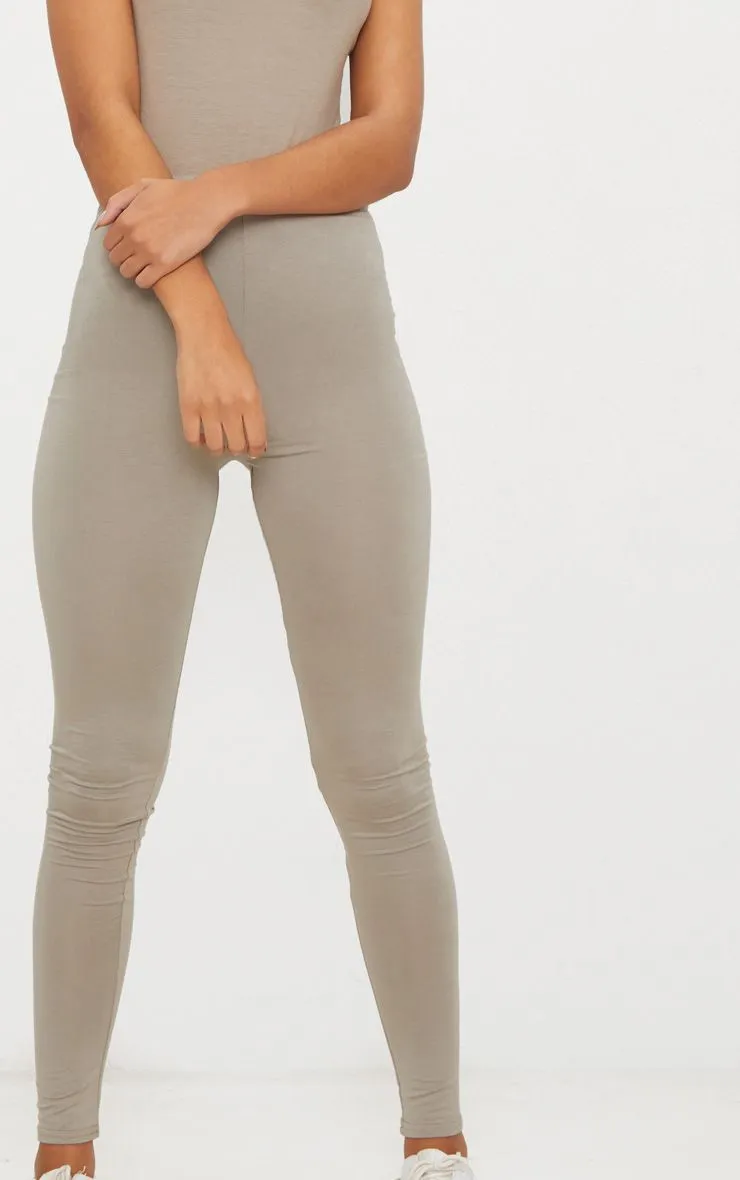 PrettyLittleThing Womens Taupe Basic Jersey Legging