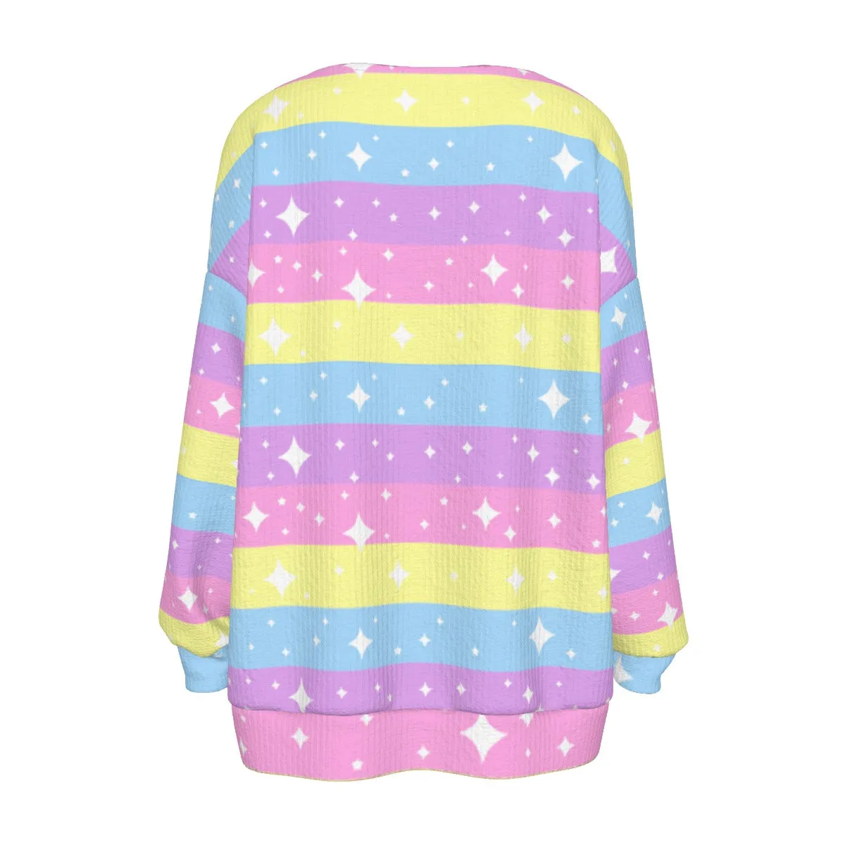 Rainbow Ribbon Open Front Cardigan