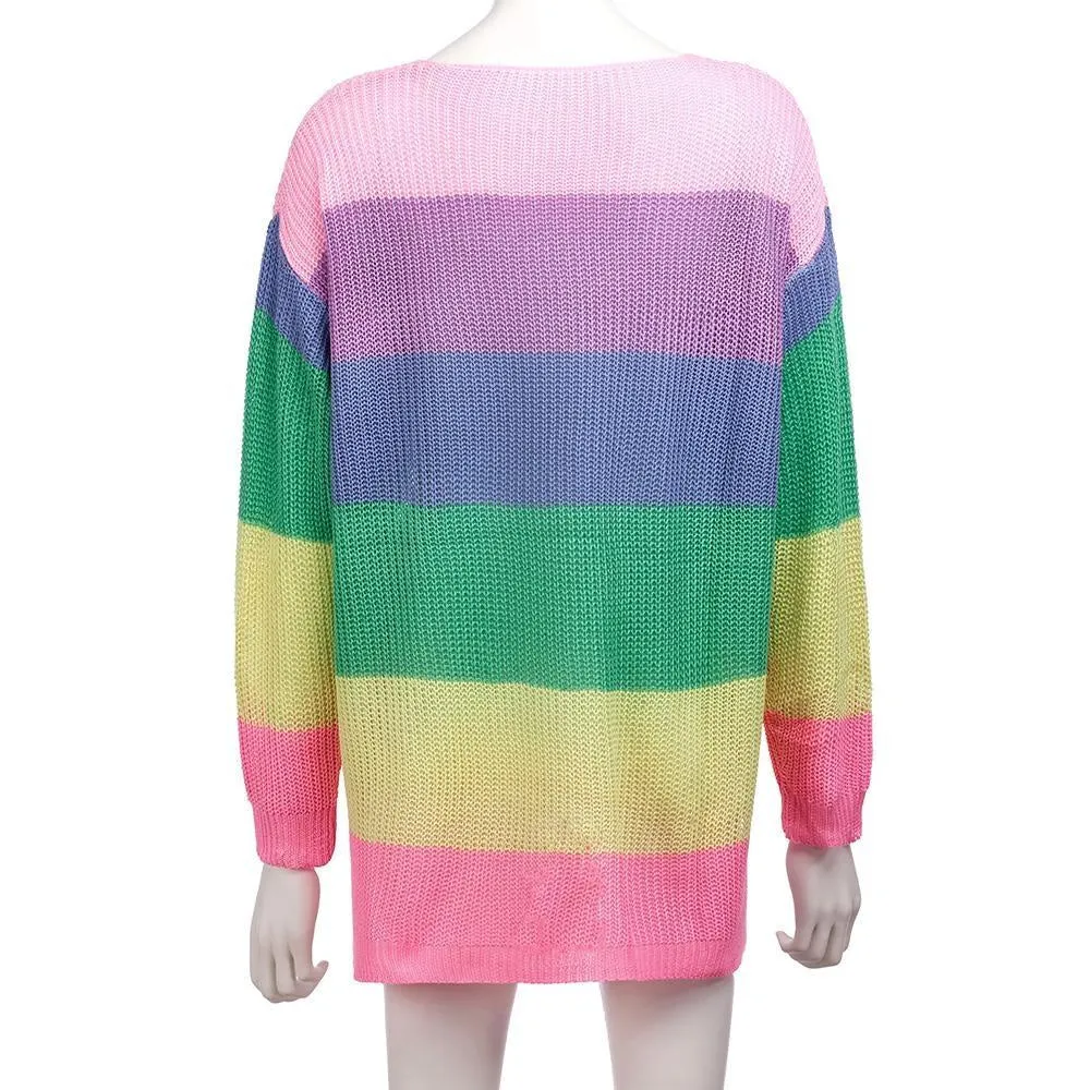 Rainbow Sweater Dress