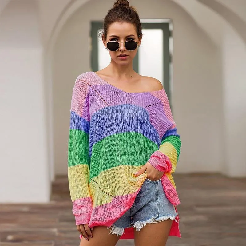 Rainbow Sweater Dress