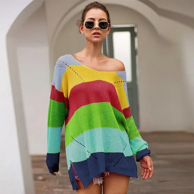 Rainbow Sweater Dress