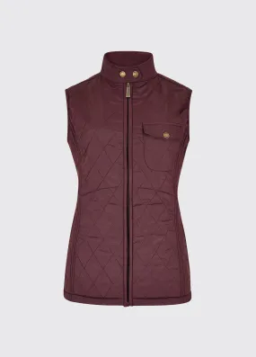 Rathdown Quilted Gilet - Currant