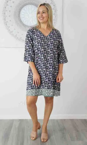 Rayon Tunic 3/4 Sleeve Dahlia, More Colours