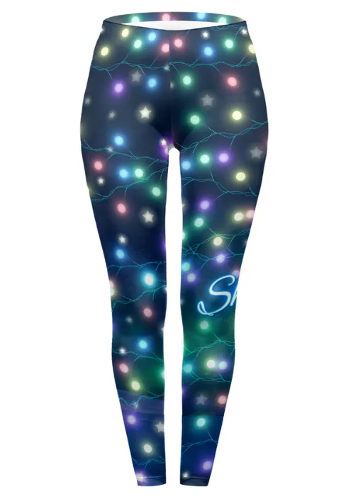 Regular Leggings (8-14 UK Size) - Christmas Lights